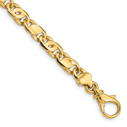 10k 5.80mm Hand-Polished Fancy Link Bracelet