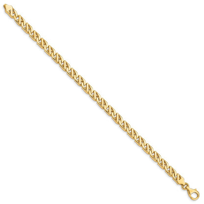 10k 6.1mm Hand-Polished Fancy Link 8 inch Bracelet
