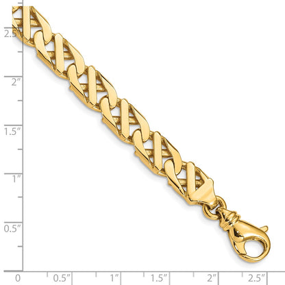 10k 7.9mm Hand-Polished Fancy Link 8.25 inch Bracelet