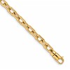 10k 5mm Hand-polished Fancy Cable Link 8 inch Bracelet