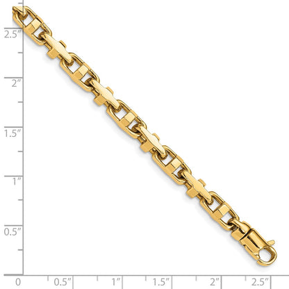 10k 5mm Hand-polished Fancy Link 8.75 inch Bracelet