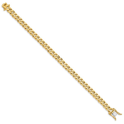 10k 7mm Hand-Polished Miami Cuban 8.25 inch Bracelet