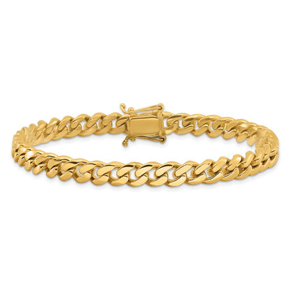 10k 7mm Hand-Polished Miami Cuban 8.25 inch Bracelet