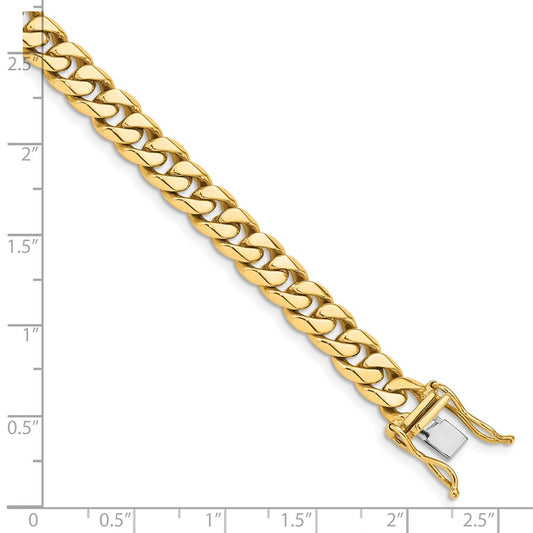 10k 7mm Hand-Polished Miami Cuban 8.25 inch Bracelet