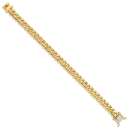 10k 8.7mm Hand-Polished Miami Cuban Chain Link 8.25 inch Bracelet