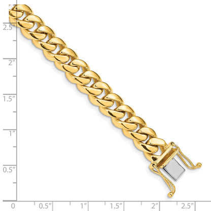 10k 8.7mm Hand-Polished Miami Cuban Chain Link 8.25 inch Bracelet