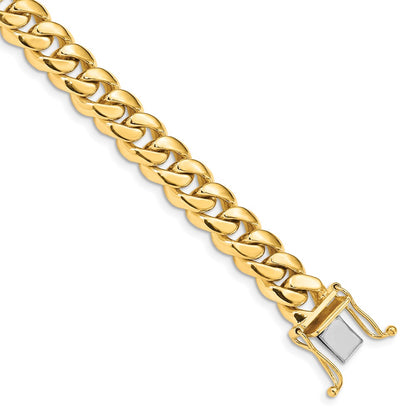 10k 8.7mm Hand-Polished Miami Cuban Chain Link 8.25 inch Bracelet