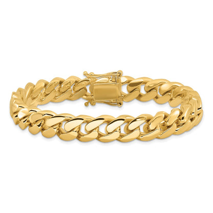 10k 10.7mm Hand-Polished Miami Cuban Link 8.25 inch Bracelet
