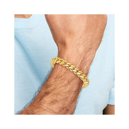 10k 10.7mm Hand-Polished Miami Cuban Link 8.25 inch Bracelet