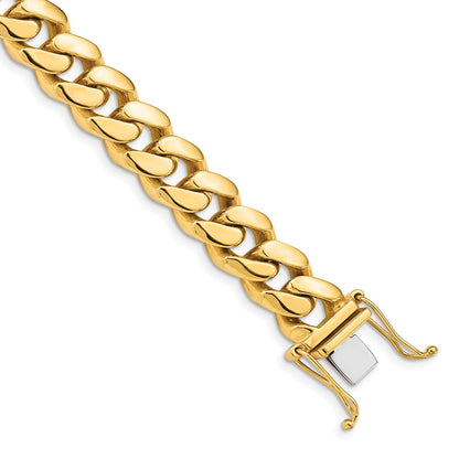 10k 10.7mm Hand-Polished Miami Cuban Link 8.25 inch Bracelet