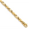 10k 4mm Hand-polished Fancy Link 7 inch Bracelet