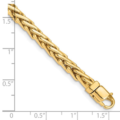 10k 4.4mm Hand-polished Flat-Edged Woven Link 8.75 inch Bracelet