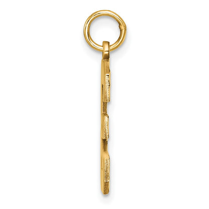 10ky Casted Large Diamond Cut Number 3 Charm