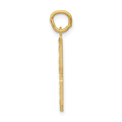 10ky Casted Large Diamond Cut Number 8 Charm