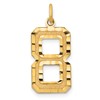 10ky Casted Large Diamond Cut Number 8 Charm