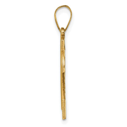 10ky Casted Large Diamond-cut Number 24 Charm