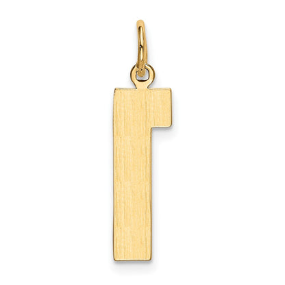 10k Large Polished Number 1 Charm