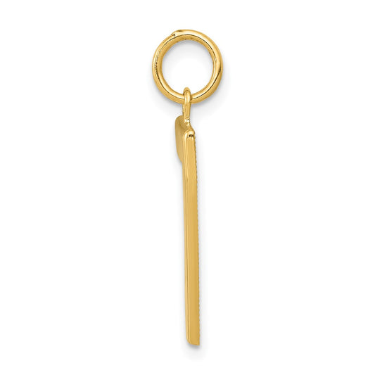 10k Large Polished Number 7 Charm