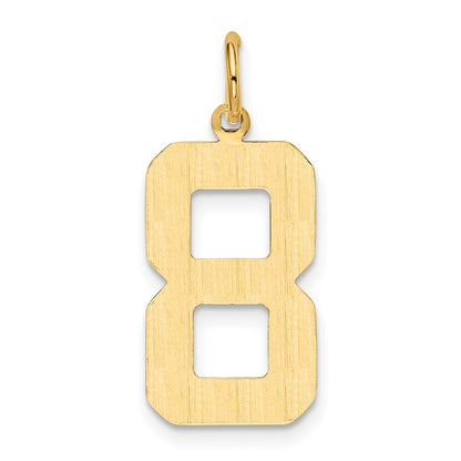 10k Large Polished Number 8 Charm