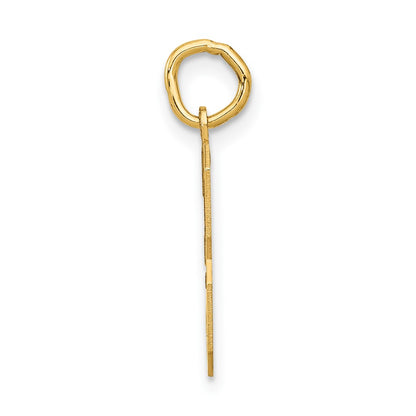 10k Medium Satin Number 3 Charm