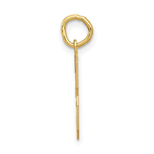 10k Medium Satin Number 3 Charm