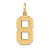 10k Medium Satin Number 8 Charm