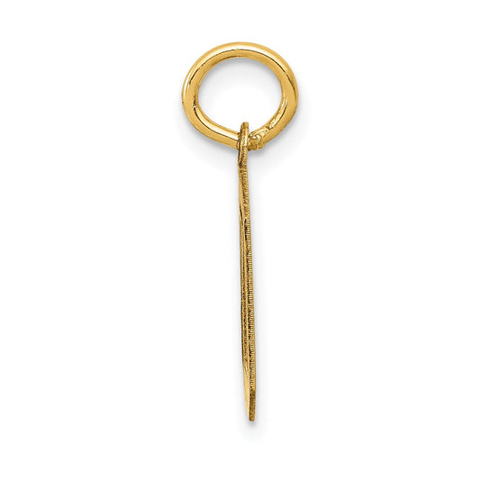 10k Small Satin Number 0 Charm