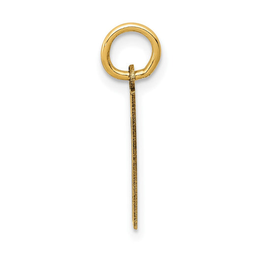10k Small Satin Number 1 Charm