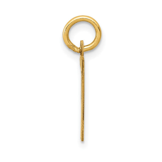 10k Small Satin Number 7 Charm