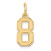 10k Small Satin Number 8 Charm