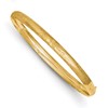 10k 3/16 Laser Cut 5mm Hinged Bangle Bracelet