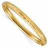 10k 4/16 Laser Cut 6mm Hinged Bangle Bracelet