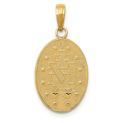 10k Oval Miraculous Medal Pendant