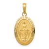 10k Oval Miraculous Medal Pendant