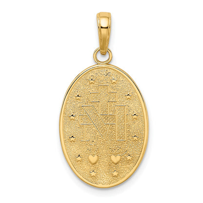 10k Oval Miraculous Medal Pendant
