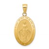 10k Oval Miraculous Medal Pendant