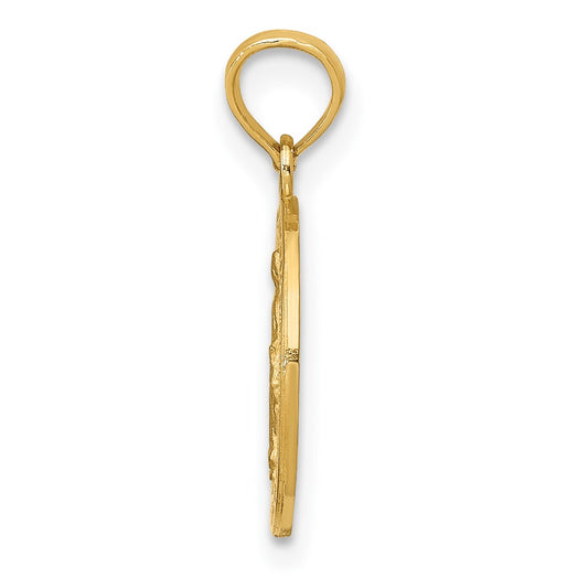 10k Round Miraculous Medal Pendant
