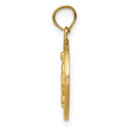 10k Round Miraculous Medal Pendant