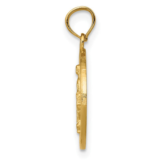 10k Round Miraculous Medal Pendant