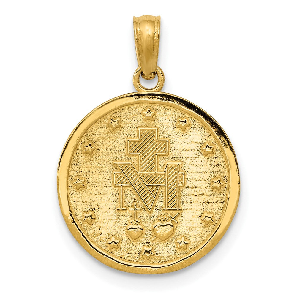 10k Round Miraculous Medal Pendant