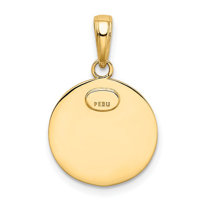 10k Saint Christopher Round Medal Charm