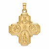 10k Large Four-Way Medal Pendant