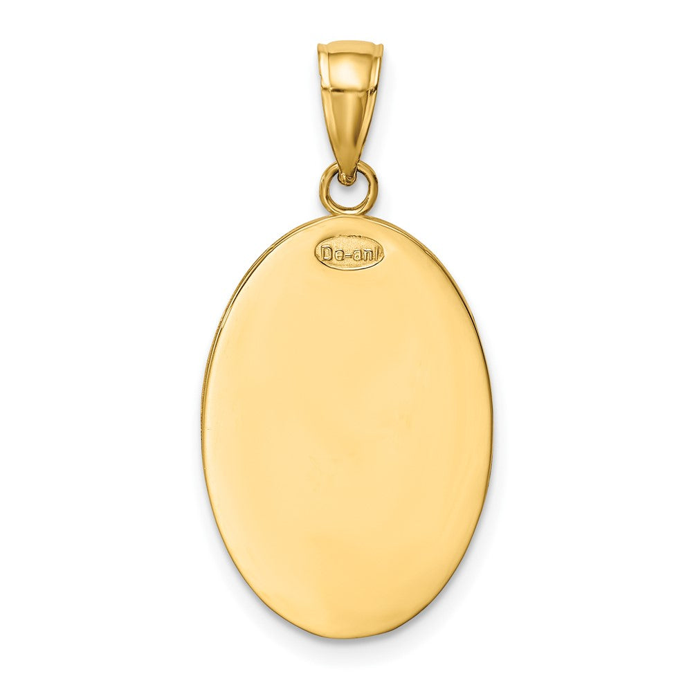 10k Oval Saint Christopher Medal Pendant