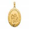 10k Large Oval Saint Christopher Medal Pendant