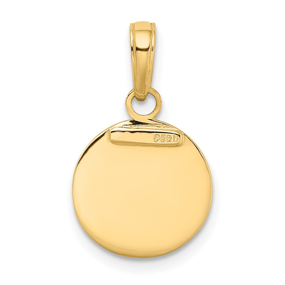 10K Saint Christopher Round Medal Charm
