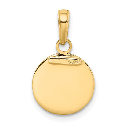 10K Saint Christopher Round Medal Charm