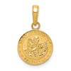 10K Saint Christopher Round Medal Charm