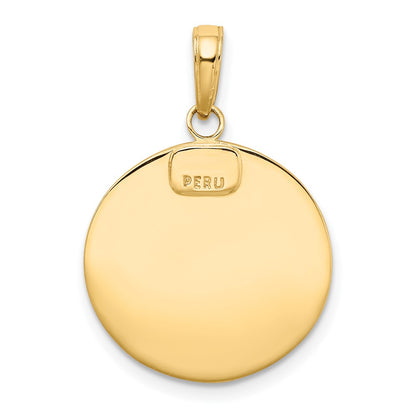 10k Saint Christopher Round Medal Pendant