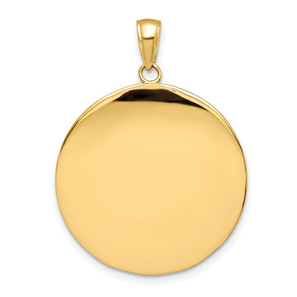 10k Saint Christopher Large Round Medal Pendant