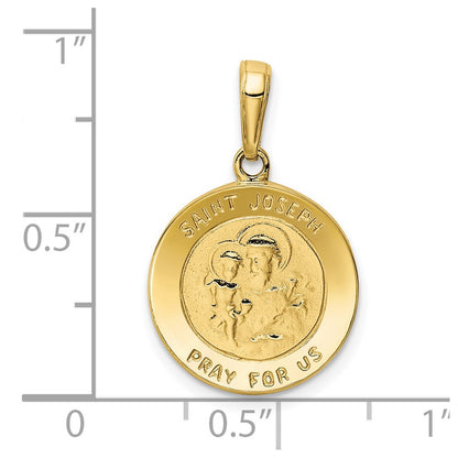 10k Round Saint Joseph Medal Charm